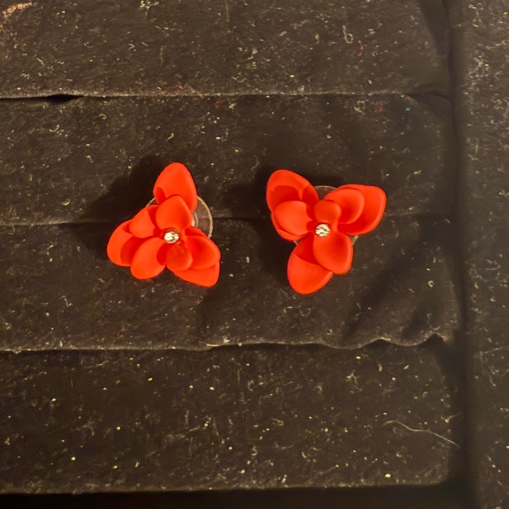 kate spade Red Floral Earrings